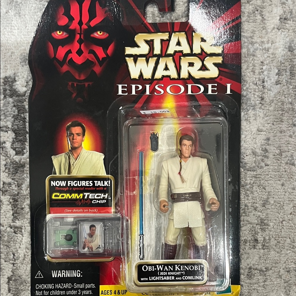 Star Wars Episode I Obi-Wan Kenobi Figure with Lightsaber